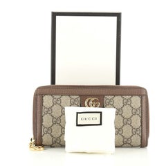 Gucci Ophidia Zip Around Wallet GG Coated Canvas