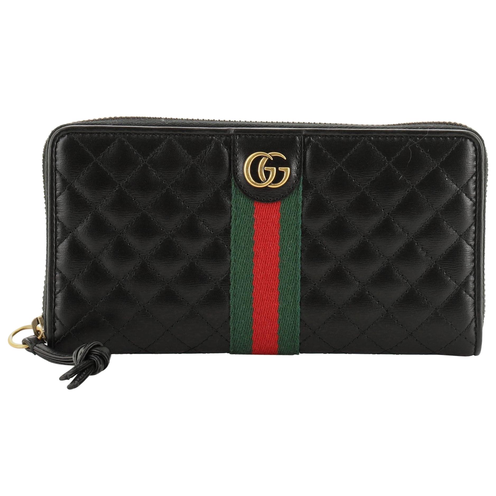 Gucci Ophidia Zip Around Wallet Quilted Leather