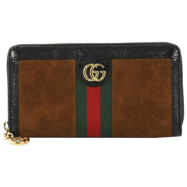 Gucci Ophidia Zip Around Wallet Suede at 1stdibs