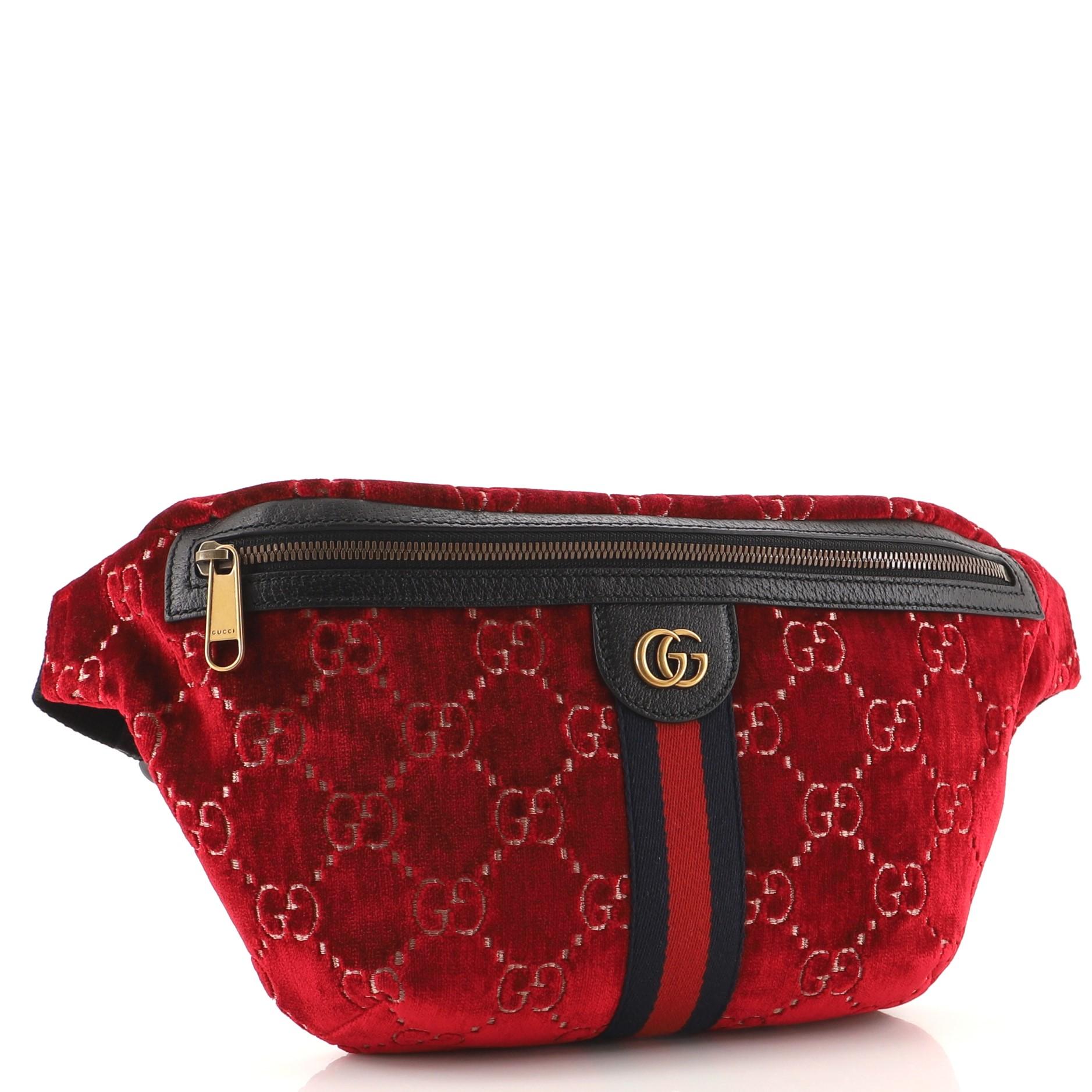 gucci velvet fanny pack