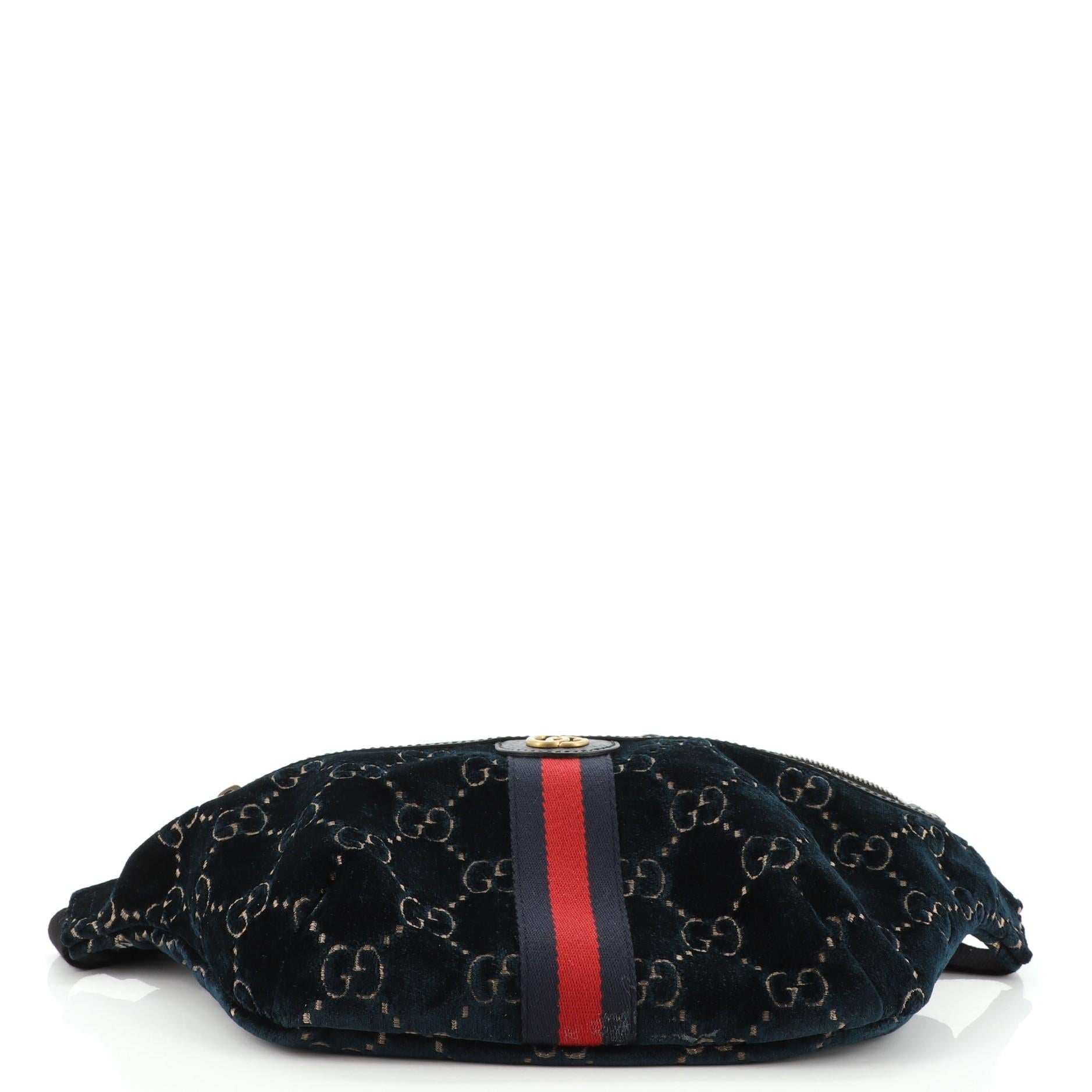 Women's or Men's Gucci Ophidia Zip Belt Bag GG Velvet