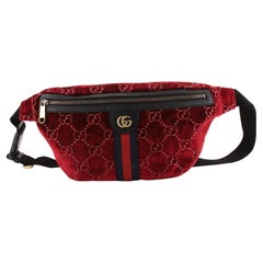 Gucci Ophidia Zip Belt Bag GG Velvet