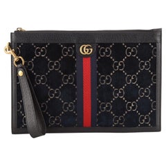 Gucci Ophidia Zip Pouch GG Velvet Large
