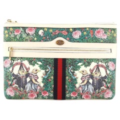 Gucci Ophidia Zip Pouch Limited Edition Printed Coated Canvas Large