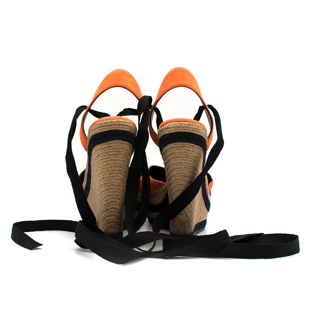 orange wedge sandals