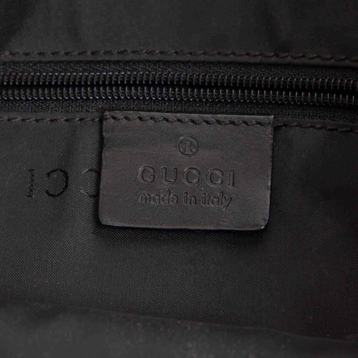 GUCCI orange canvas & black leather 1999 JACKIE O Shoulder Bag In Excellent Condition In Zürich, CH