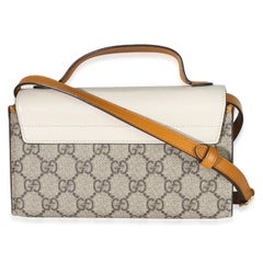 Gucci Orange GG Supreme Canvas Mini Padlock Top Handle Shoulder Bag