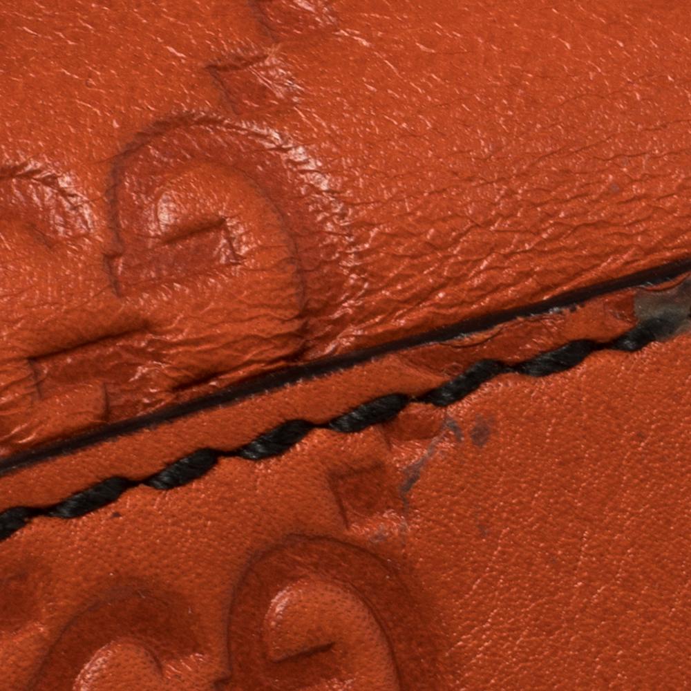 Gucci Orange Guccissima Leather Large Emily Chain Shoulder Bag 1
