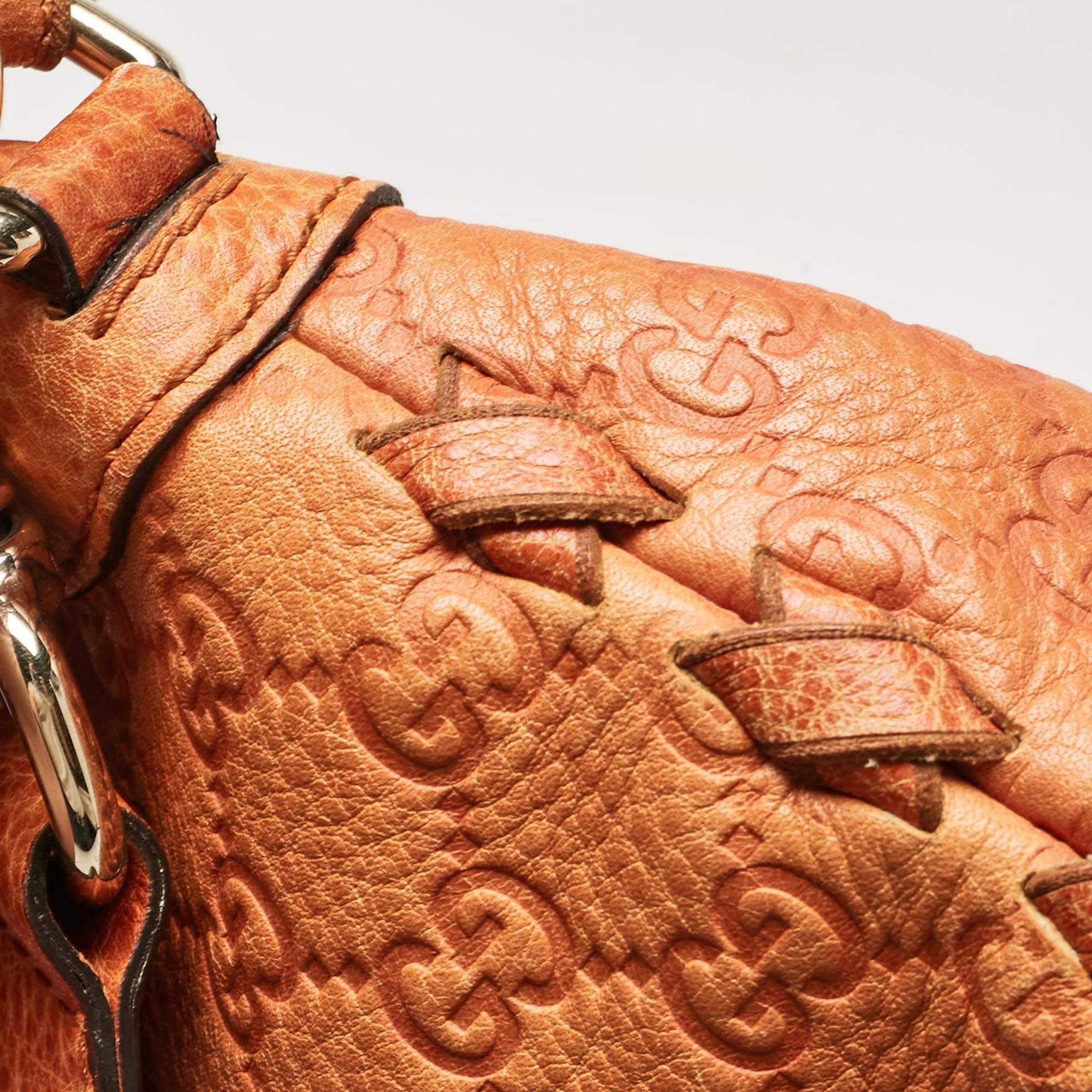 Gucci Orange Guccissima Leather Large New Jackie Shoulder Bag 2