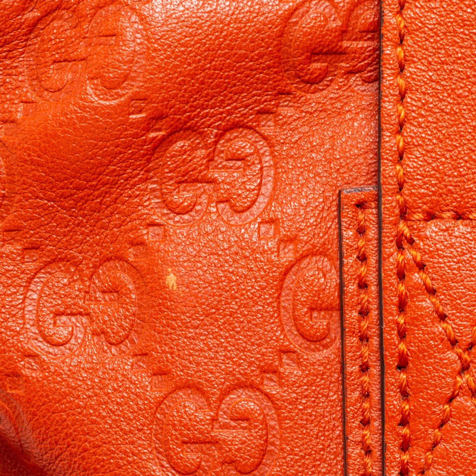Gucci Orange Guccissima Leather Small Shopper Tote 7