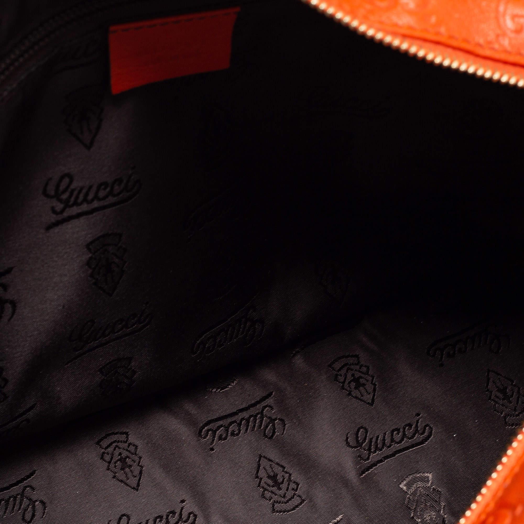 Gucci Orange Guccissima Leather Small Shopper Tote 3