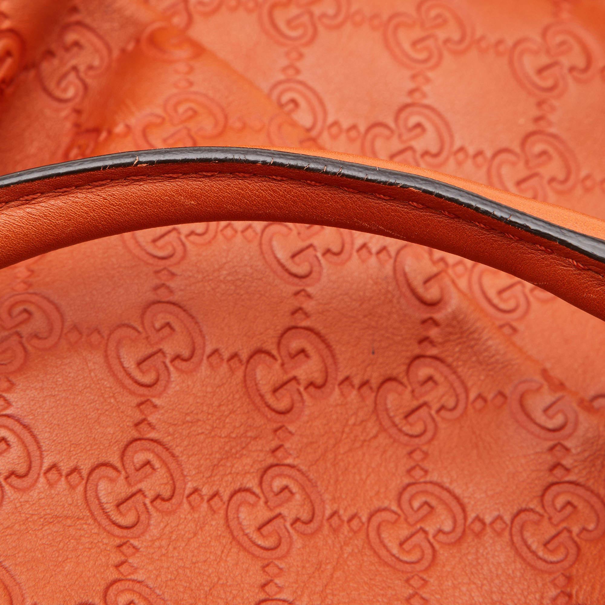 Gucci Orange Guccissima Leather Sukey Tote 9