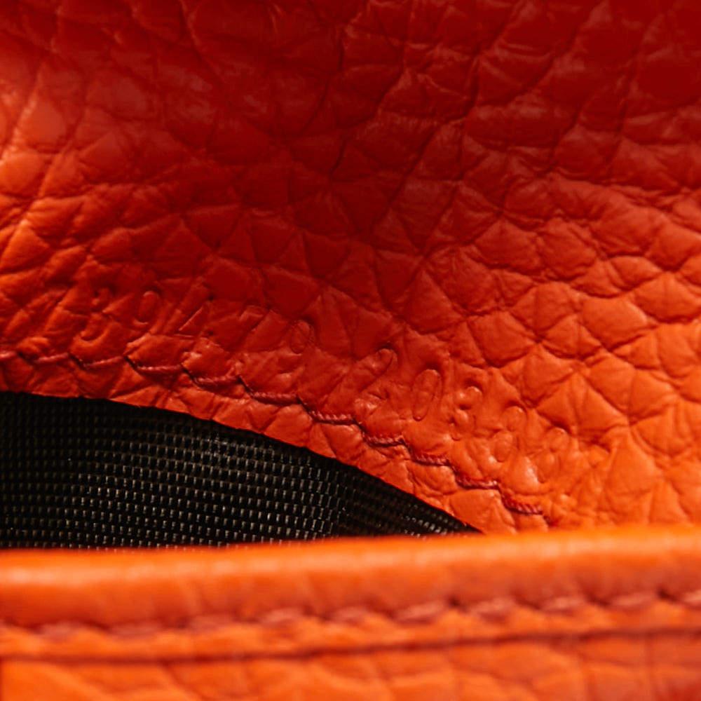 Men's Gucci Orange Jumbo GG Leather Coin Bifold Wallet