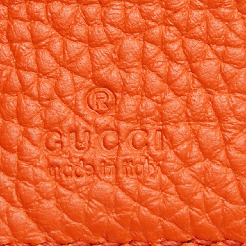 Gucci Orange Jumbo GG Leather Coin Bifold Wallet For Sale 1