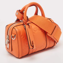 Gucci Orange Jumbo GG Leather Mini Duffle Bag