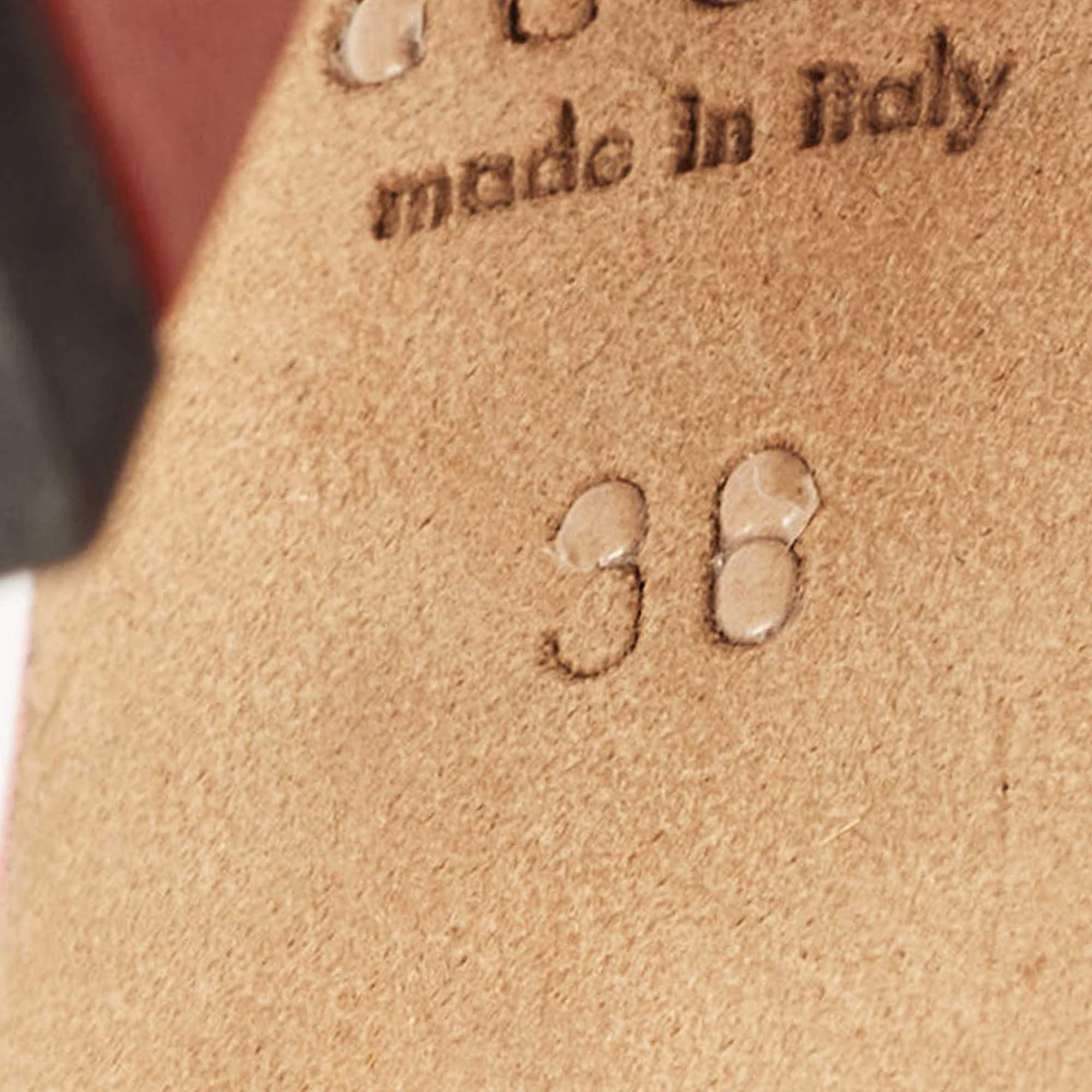 Gucci Sandali Claudie in pelle arancione con cinturino alla caviglia misura 36 3