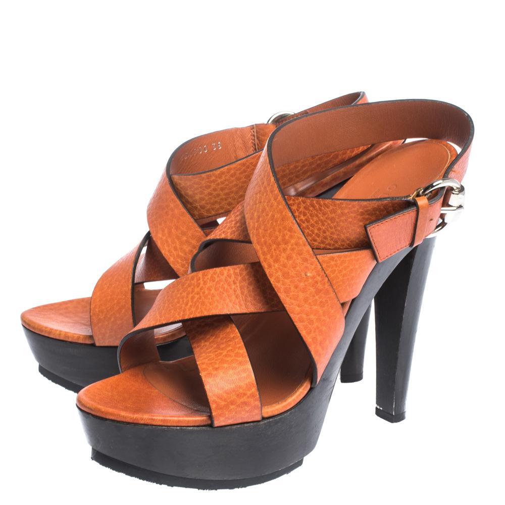 orange gucci sandals
