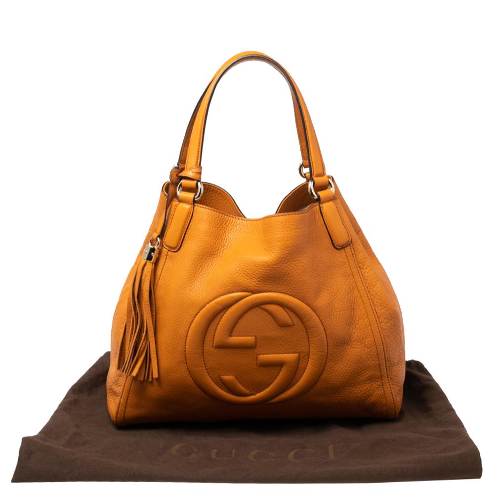 Gucci Orange Leather Medium Soho Shoulder Bag 6
