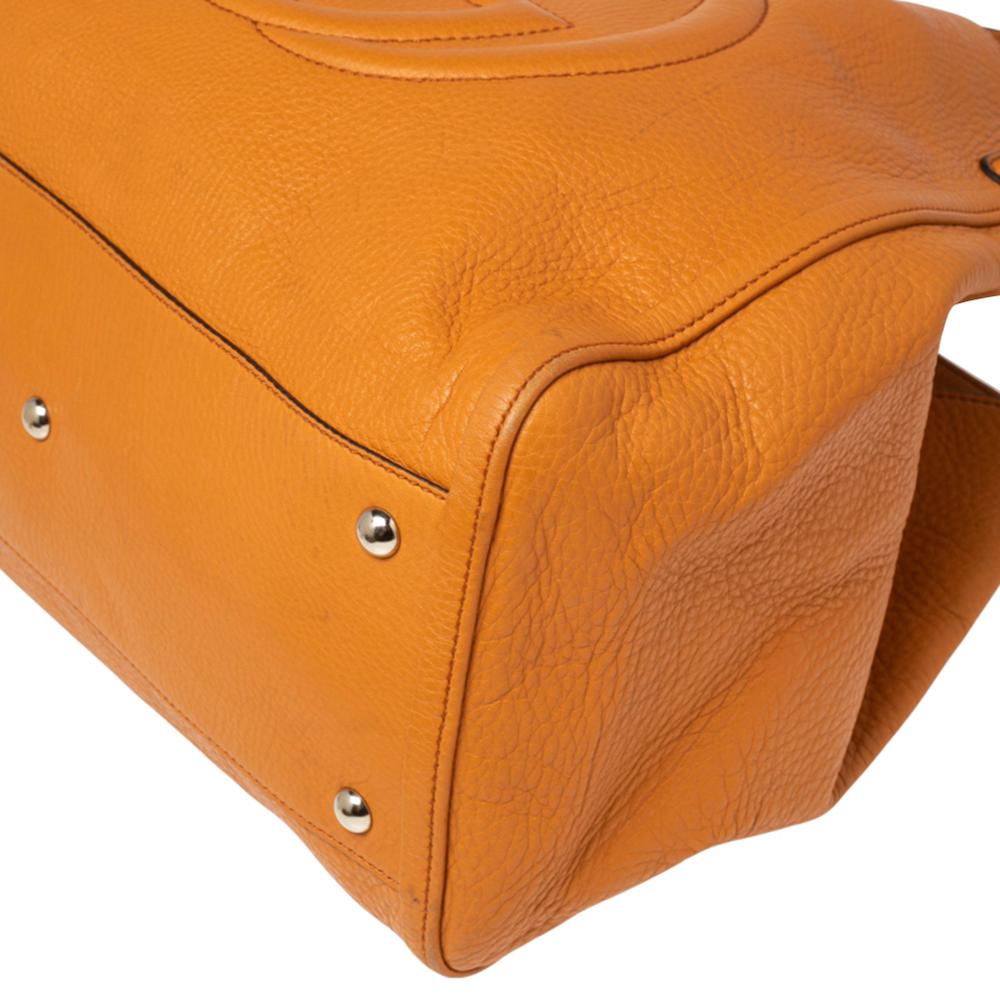 Women's Gucci Orange Leather Medium Soho Shoulder Bag