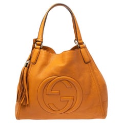 Gucci Orange Leather Medium Soho Shoulder Bag