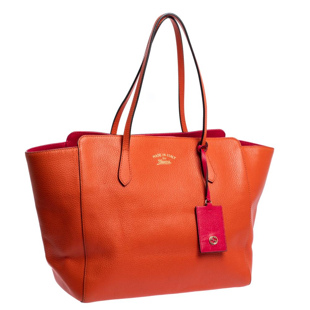 gucci orange leather bag