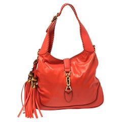 Used Gucci Orange Leather New Jackie Shoulder Bag