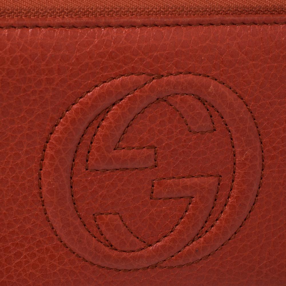 Women's Gucci Orange Leather Soho Wallet