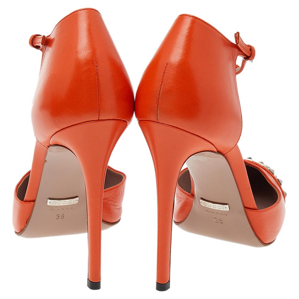 gucci orange heels