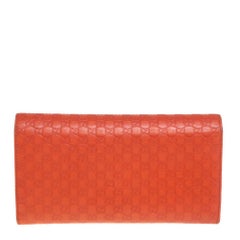 Gucci Orange Microguccissima Leather Continental Wallet