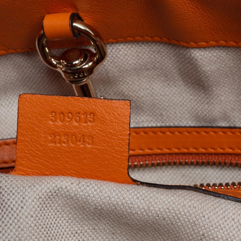 Gucci Orange Microguccissima Leather Medium Nice Tote 1