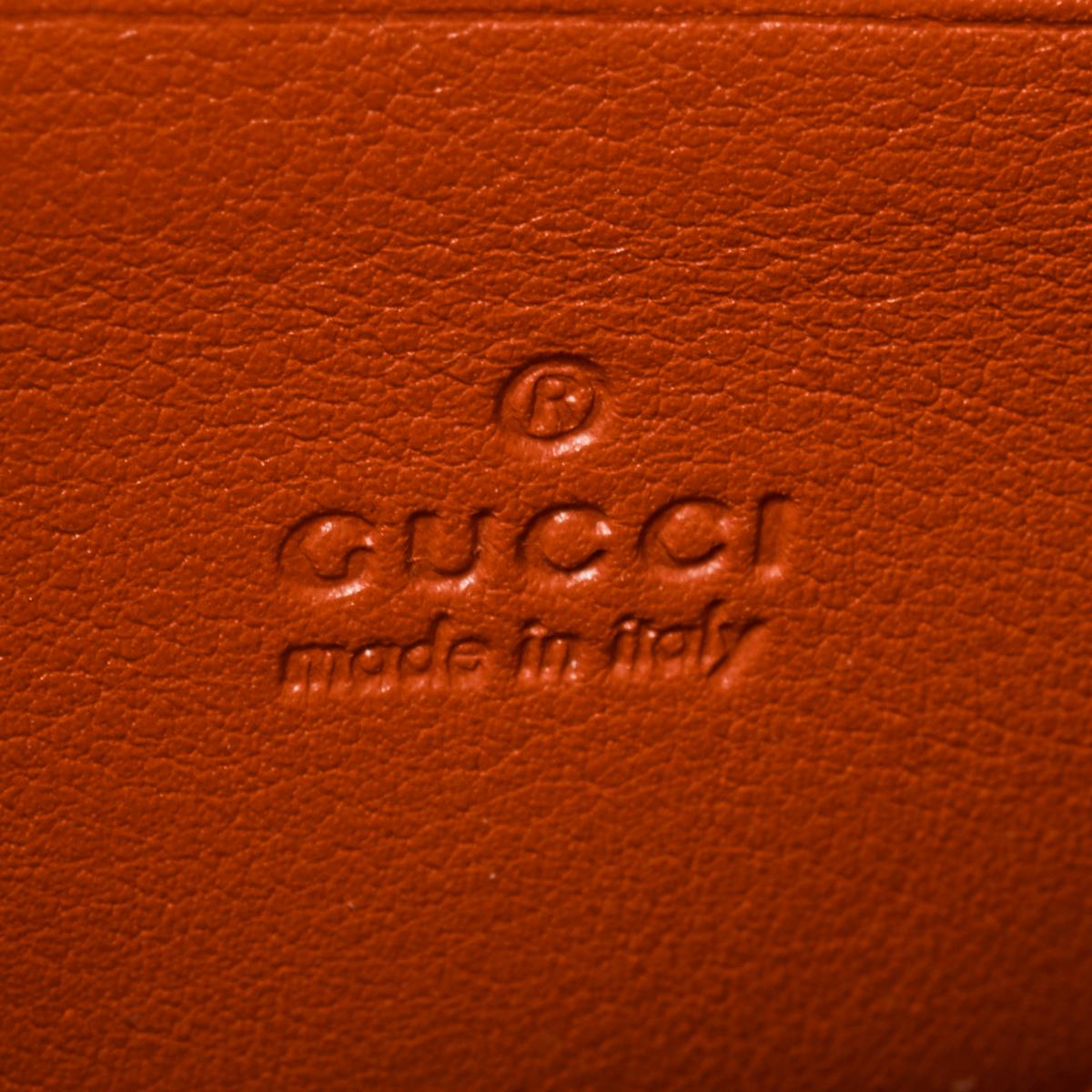 Gucci Orange Patent Leather Interlocking G Flap Clutch Bag 5