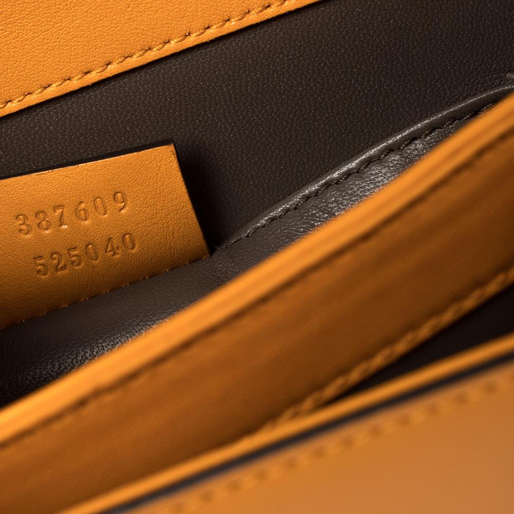 Gucci Orange Patent Leather Interlocking G Shoulder Bag 3