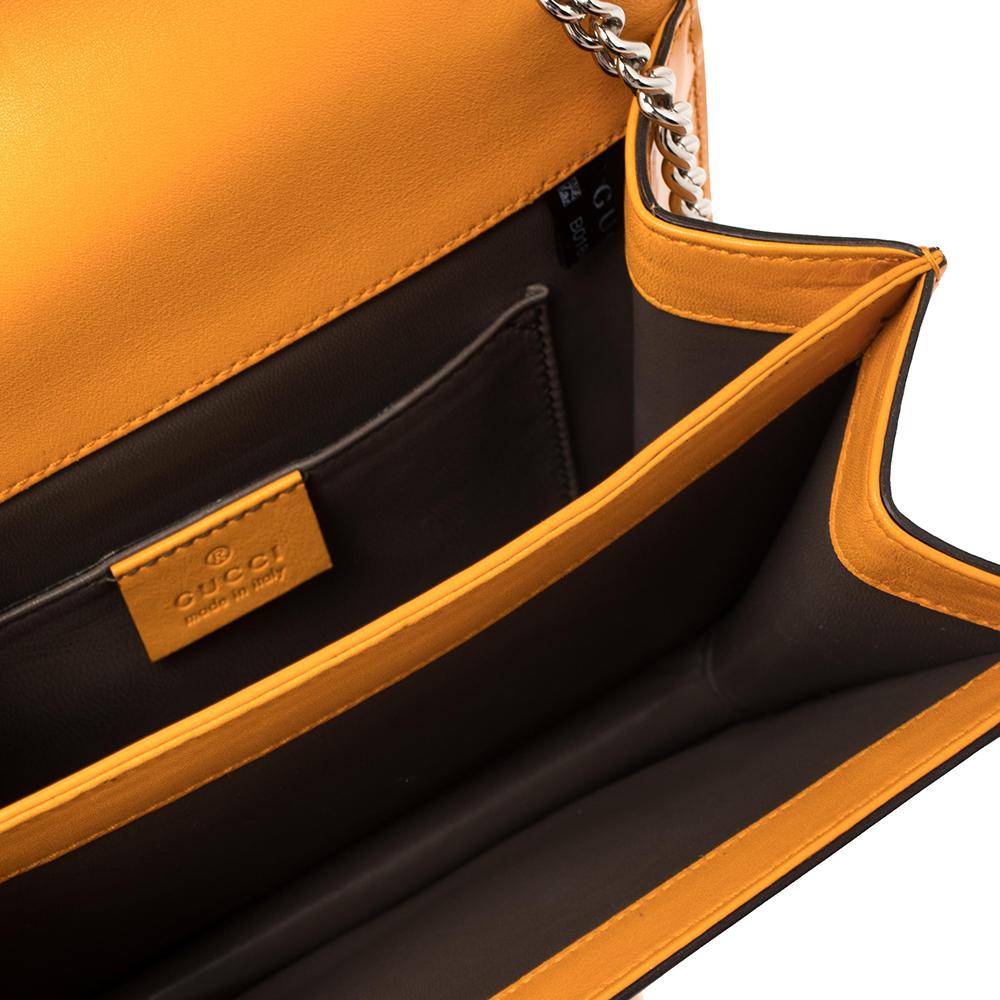 Gucci Orange Patent Leather Interlocking G Shoulder Bag 2