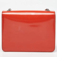 Gucci Orange Patent Leather Small Interlocking G Crossbody Bag