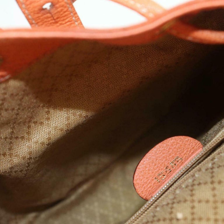 Gucci Orange Suede Bamboo Mini Backpack 855719 For Sale at  display picture 1
