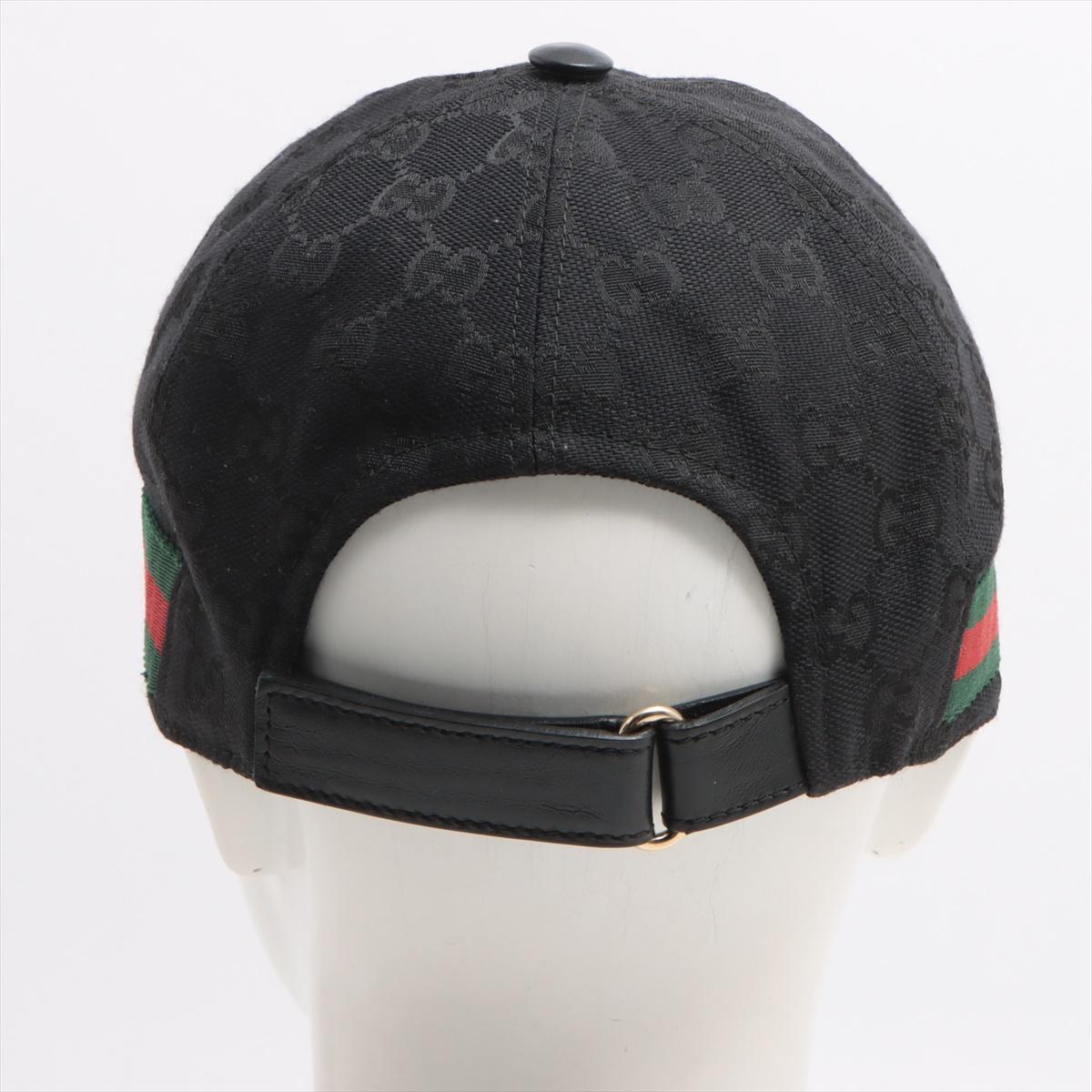 Women's or Men's Gucci Original GG Canvas Baseball Hat with Web Black