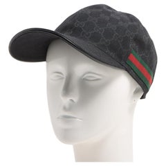 Gucci Original GG Canvas Baseball Hat with Web Black