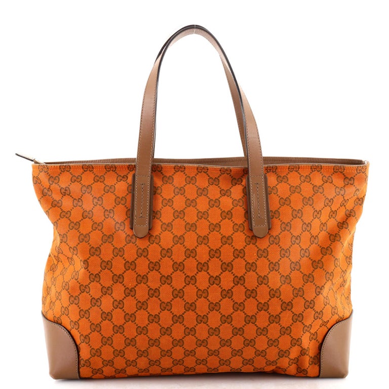 Gucci Original Zip Tote GG Canvas Large at 1stDibs