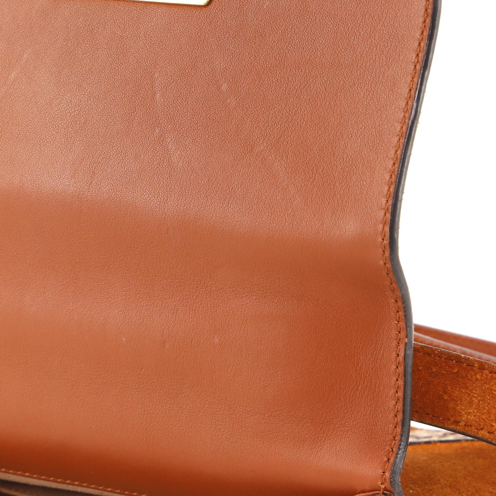 Gucci Osiride Quadratische Umhängetasche aus Wildleder mit Python 2
