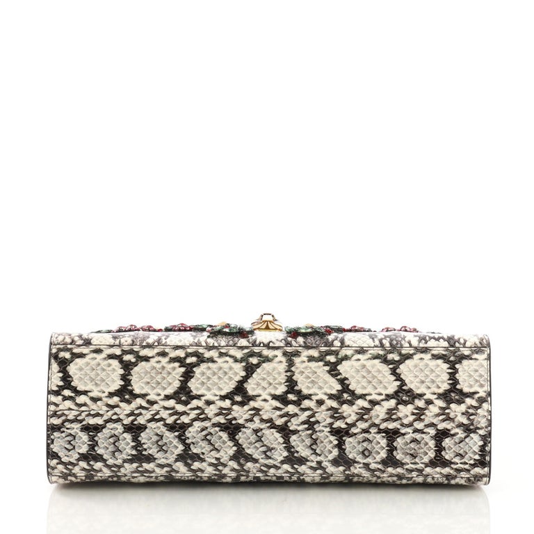 Gucci Osiride Top Handle Bag Embellished Snakeskin Medium at 1stDibs