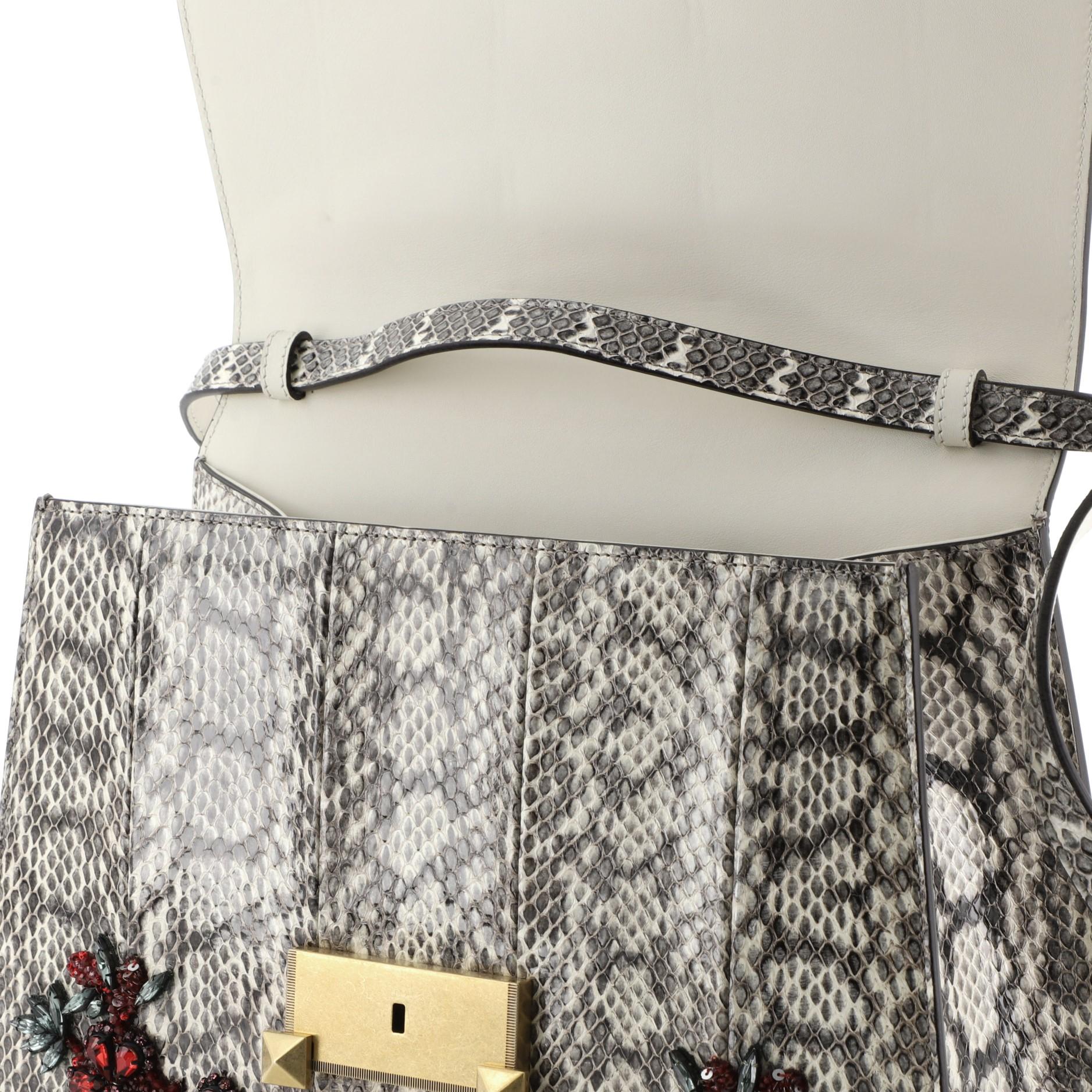 Women's or Men's Gucci Osiride Top Handle Bag Embellished Snakeskin Medium 
