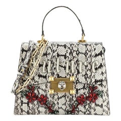 Gucci Osiride Top Handle Bag Embellished Snakeskin Medium 
