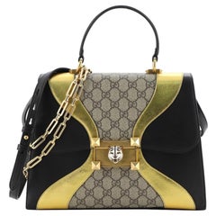 Gucci Osiride Top Handle Bag GG Coated Canvas and Leather Medium