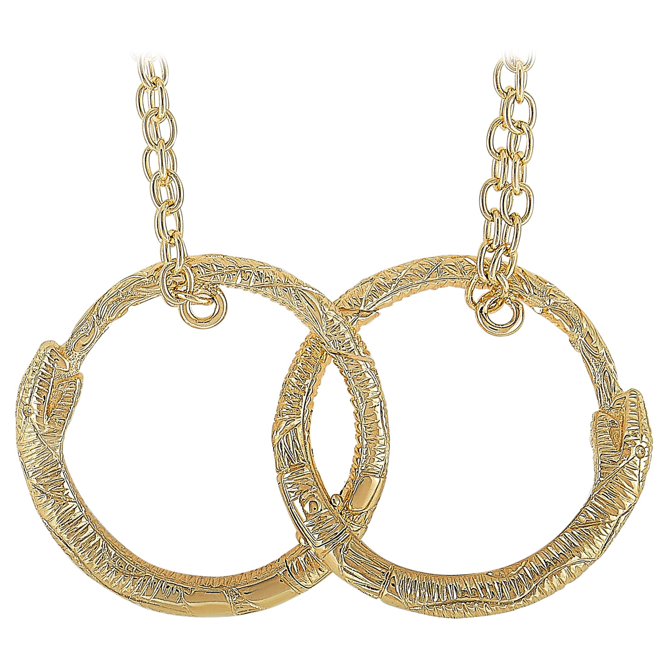 Gucci Ouroboros 18 Karat Yellow Gold Necklace