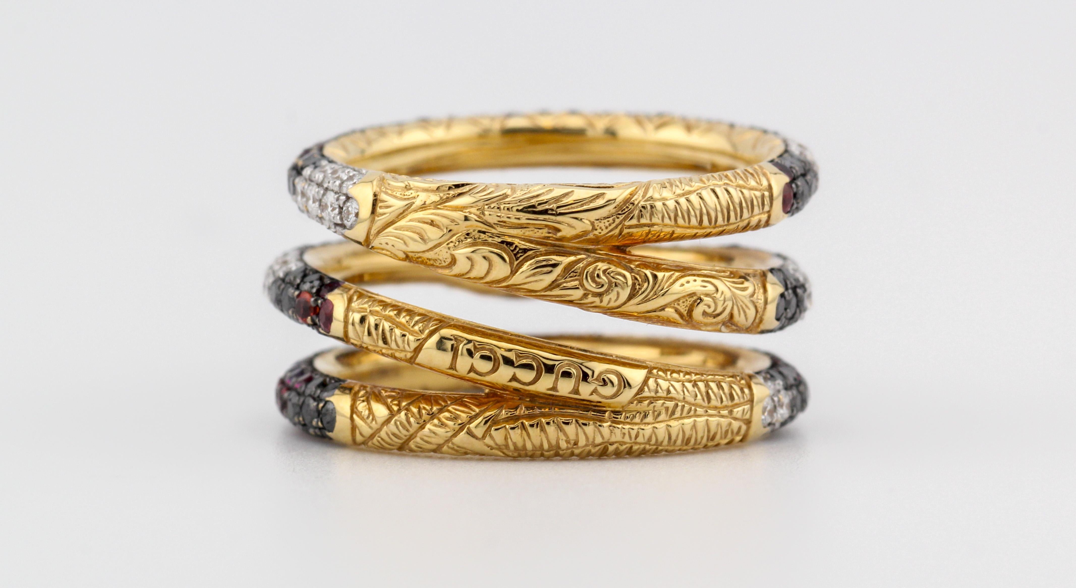 gucci snake ring gold