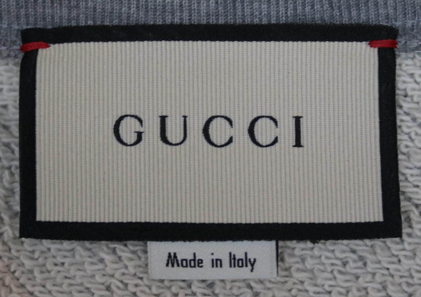 Women's or Men's Gucci Oversized Appliquéd Printed Cotton-Terry Sweatshirt