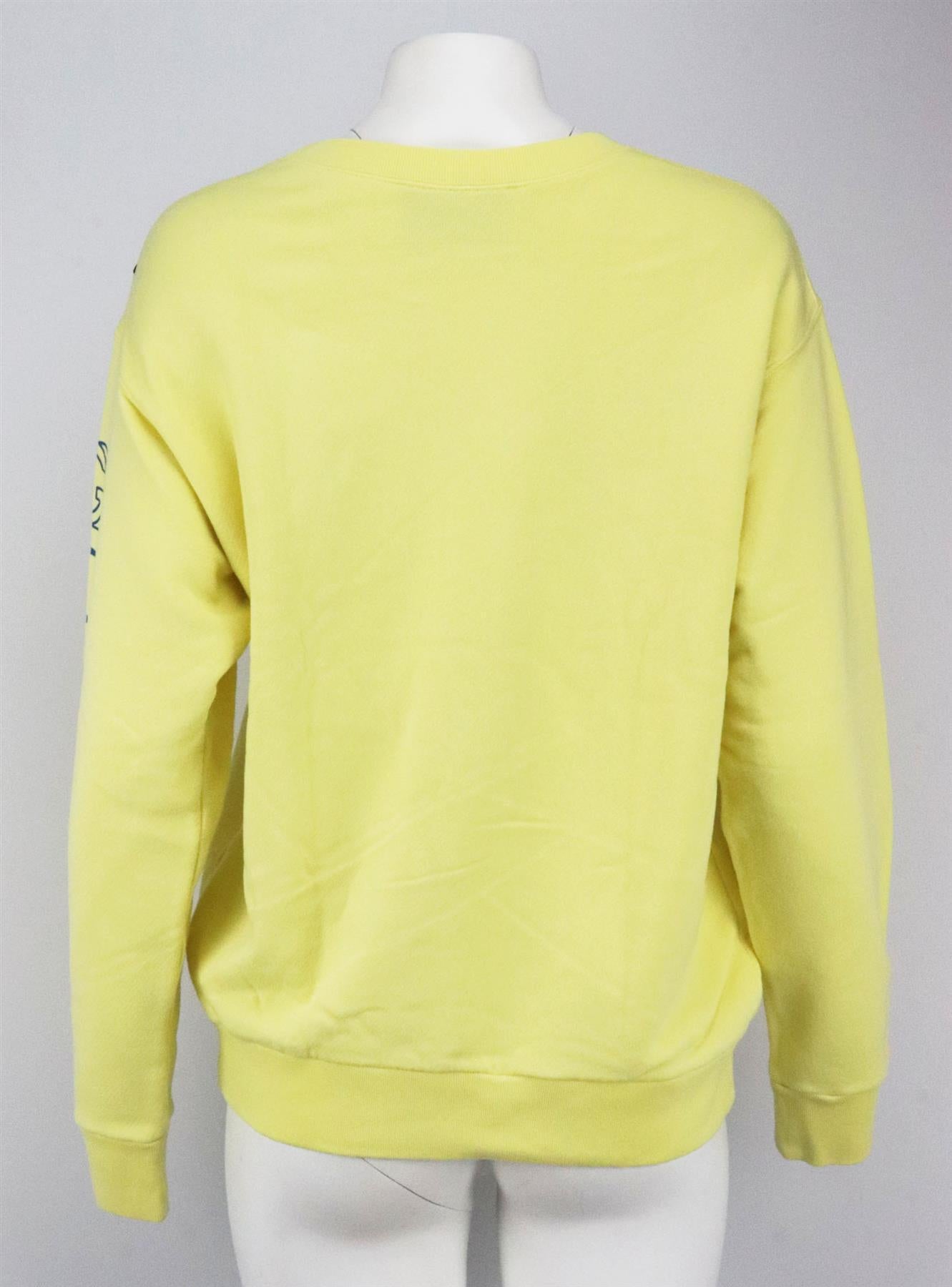 Yellow Gucci Oversized Appliquéd Printed Cotton Terry Sweatshirt Small