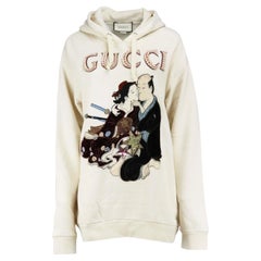Gucci Oversized Embellished Cotton Terry Hoodie Large 