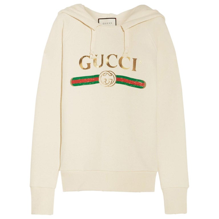 Gucci Oversized Embroidered Hooded Sweatshirt at 1stDibs
