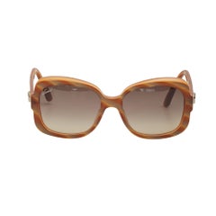 Vintage Gucci Oversized Full Rim Brown Orange Sunglasses (Gg 3190/S)